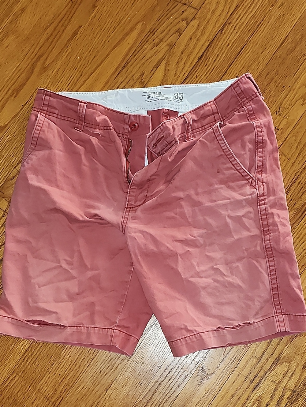 Old Navy Men's Flat-Front Shorts in Coral Pink